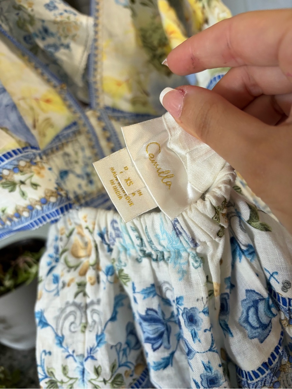CAMILA mini dress in Blue / White / Gold - Picture 4 of 6